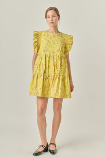 ENGLISH FACTORY - Floral Mini Dress with Smocking detail - DRESSES available at Objectrare
