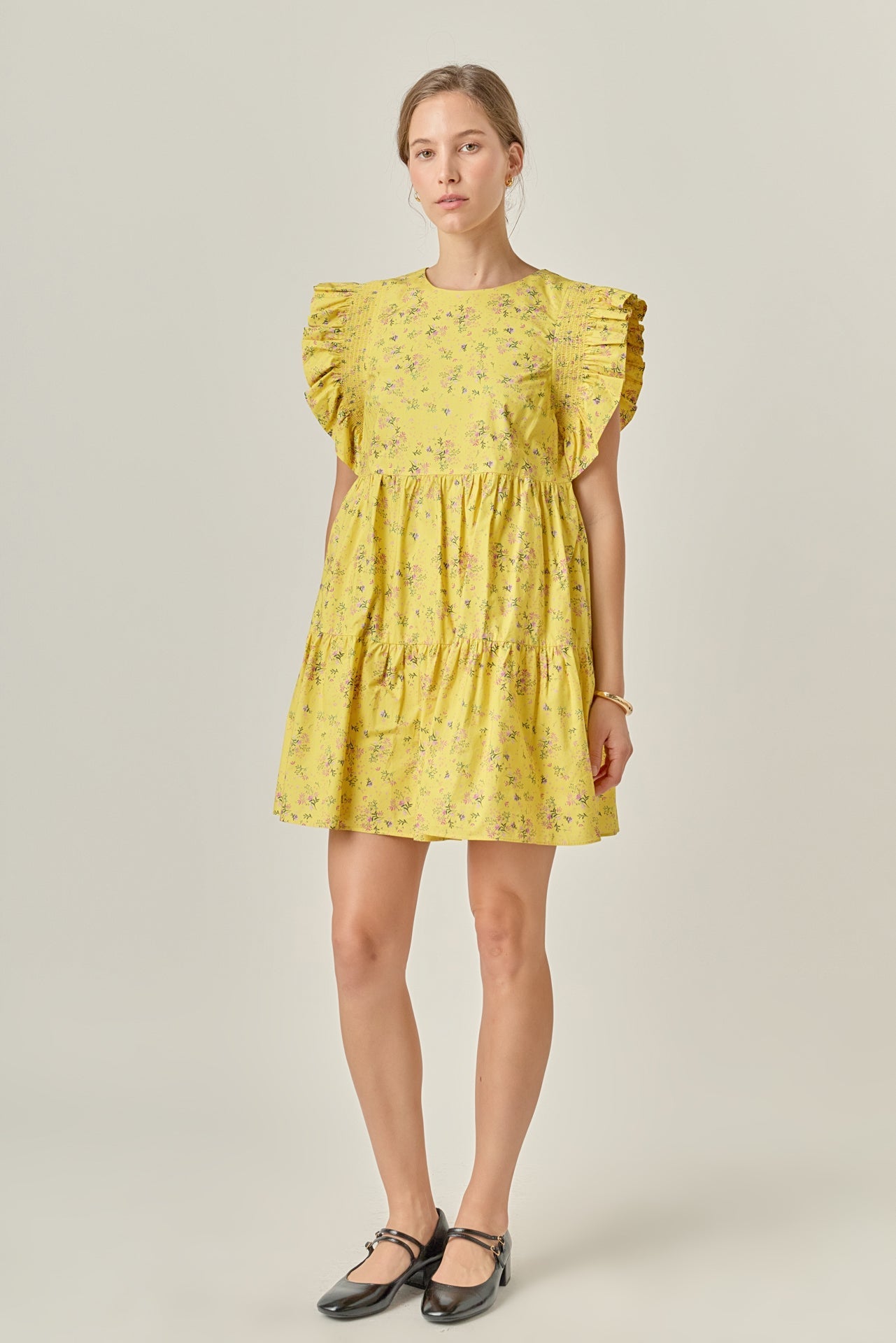 ENGLISH FACTORY - Floral Mini Dress with Smocking detail - DRESSES available at Objectrare