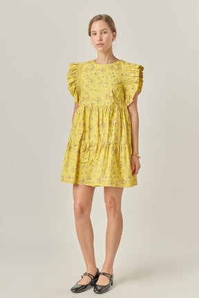 ENGLISH FACTORY - Floral Mini Dress with Smocking detail - DRESSES available at Objectrare