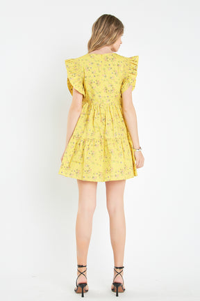 ENGLISH FACTORY - Floral Mini Dress with Smocking detail - DRESSES available at Objectrare