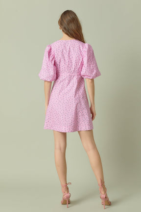 ENDLESS ROSE - Endless Rose - Floral Print Mini Dress with Button Detail - DRESSES available at Objectrare