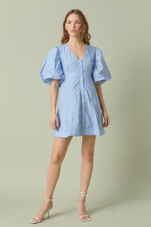 ENDLESS ROSE - Floral Print Mini Dress with Button Detail - DRESSES available at Objectrare