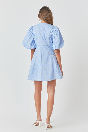 ENDLESS ROSE - Floral Print Mini Dress with Button Detail - DRESSES available at Objectrare