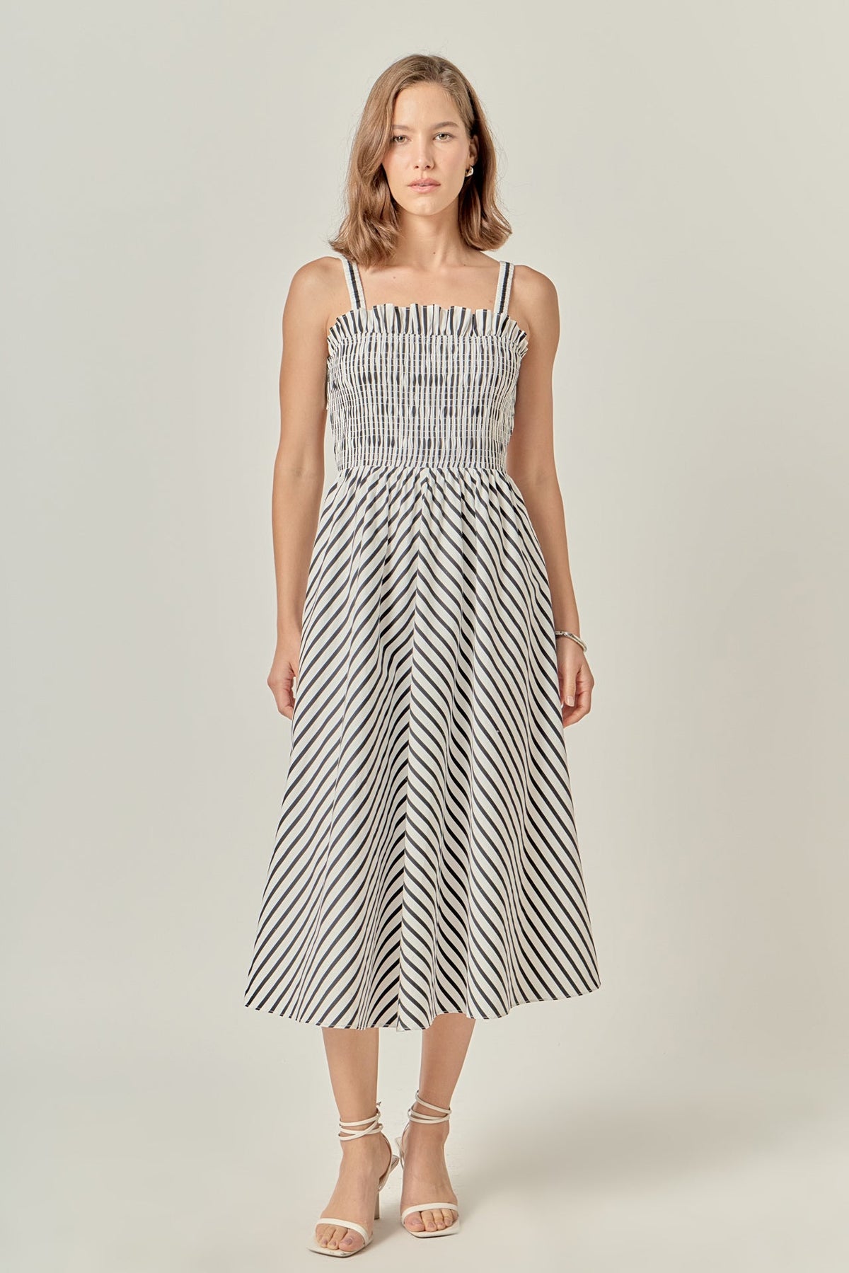ENGLISH FACTORY - Striped Smocked Dress - DRESSES available at Objectrare