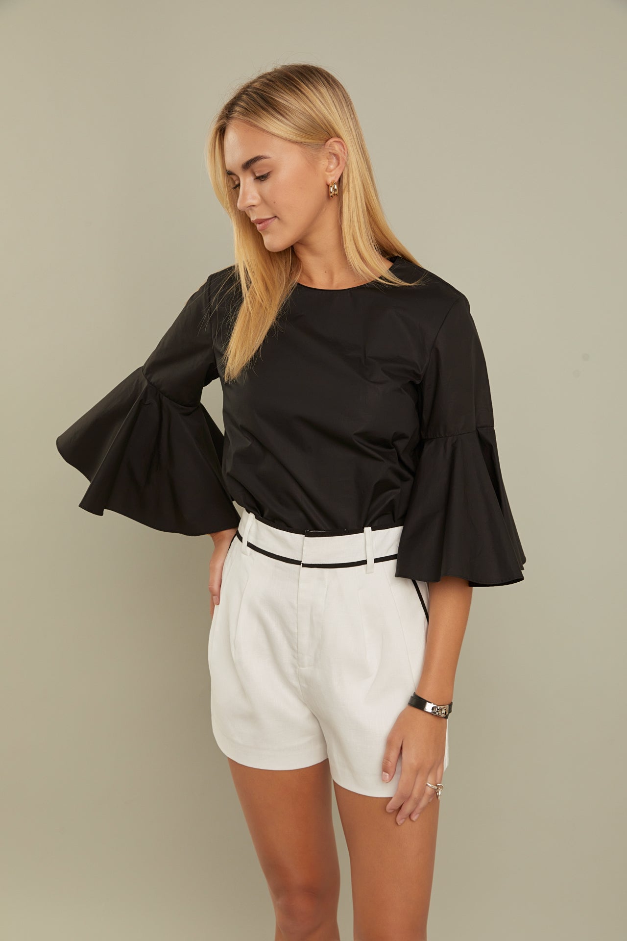 ENGLISH FACTORY - English Factory - Ruffled Cotton Blend Top - TOPS available at Objectrare