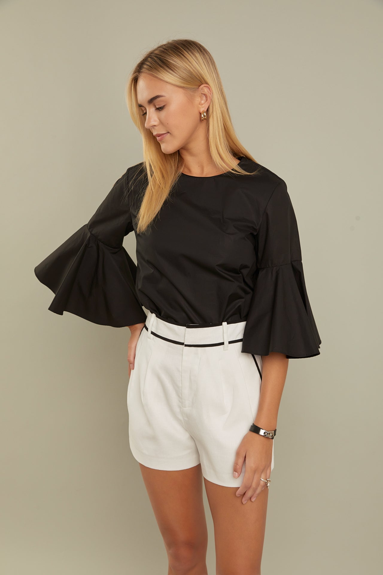 ENGLISH FACTORY - Ruffled Cotton Blend Top - TOPS available at Objectrare