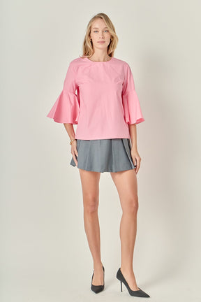 ENGLISH FACTORY - Ruffled Cotton Blend Top - TOPS available at Objectrare