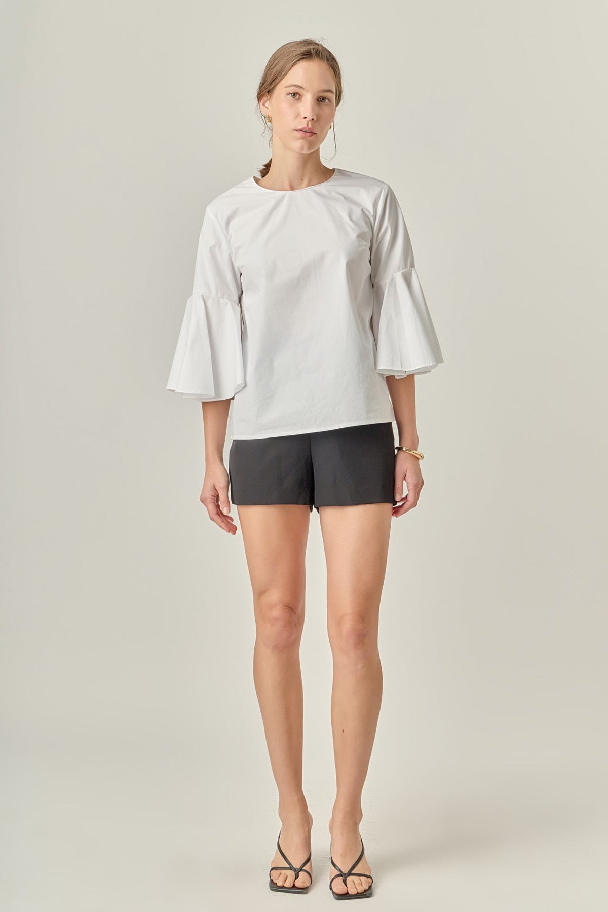ENGLISH FACTORY - Ruffled Cotton Blend Top - TOPS available at Objectrare