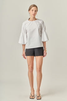 ENGLISH FACTORY - Ruffled Cotton Blend Top - TOPS available at Objectrare
