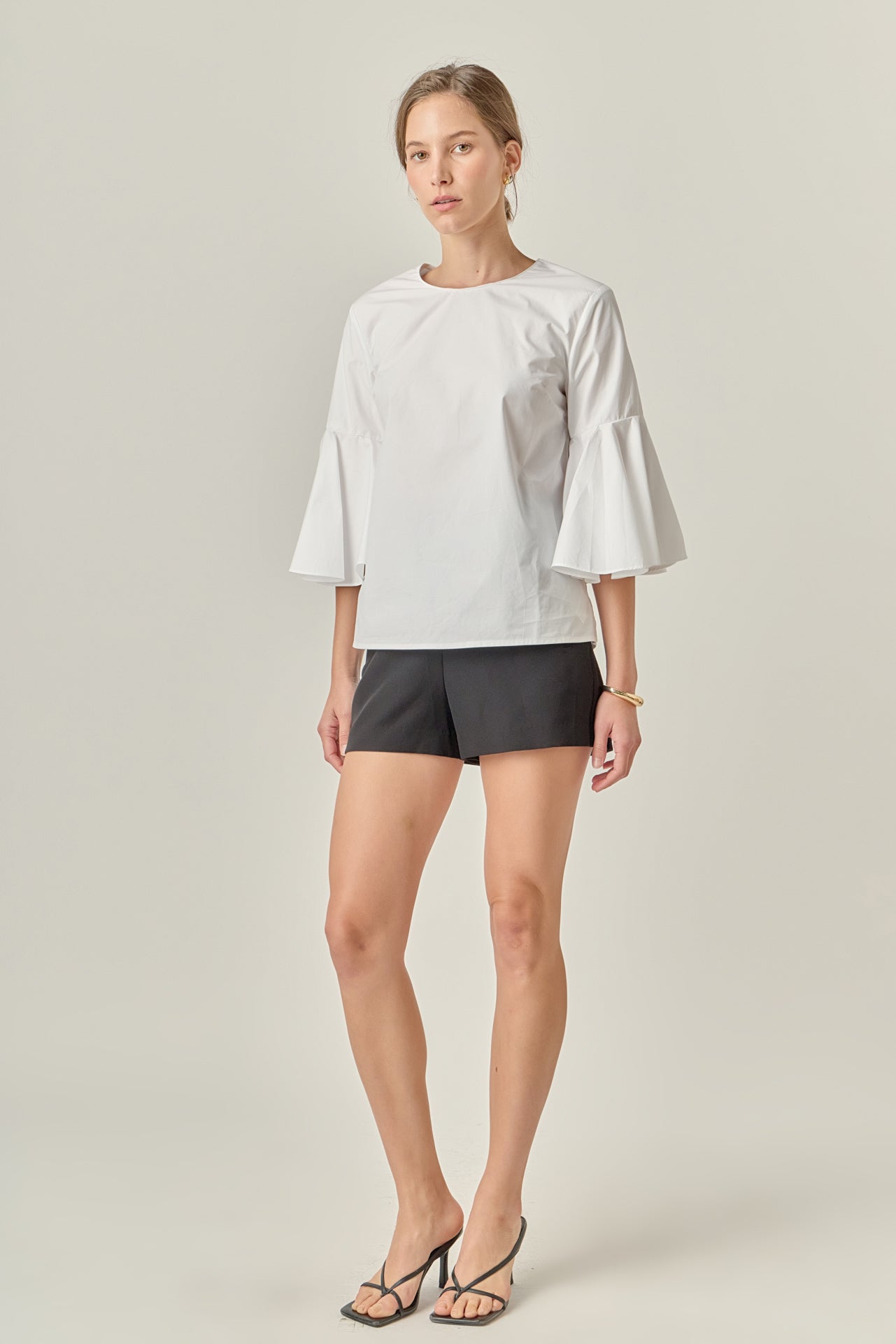 ENGLISH FACTORY - Ruffled Cotton Blend Top - TOPS available at Objectrare