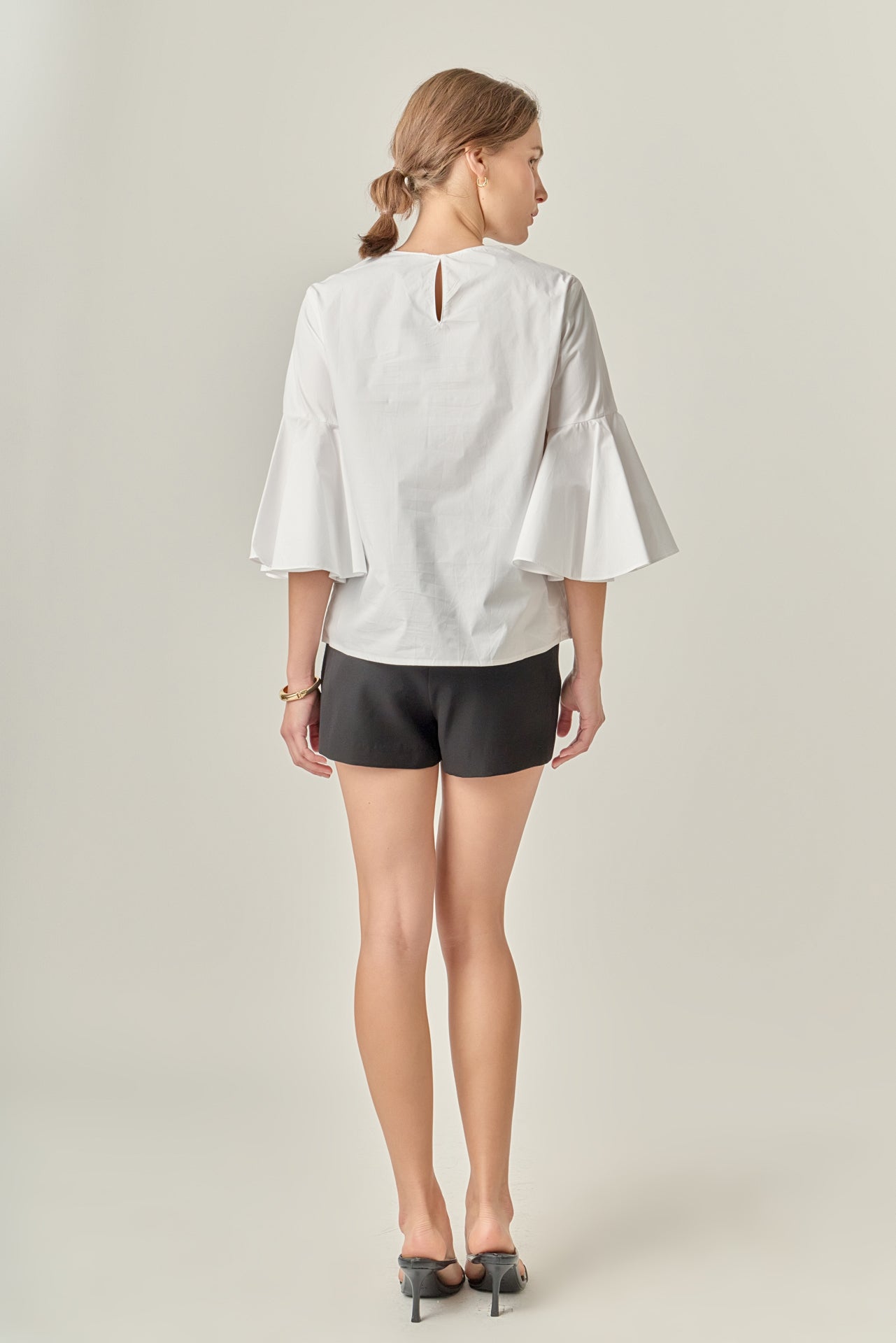 ENGLISH FACTORY - Ruffled Cotton Blend Top - TOPS available at Objectrare