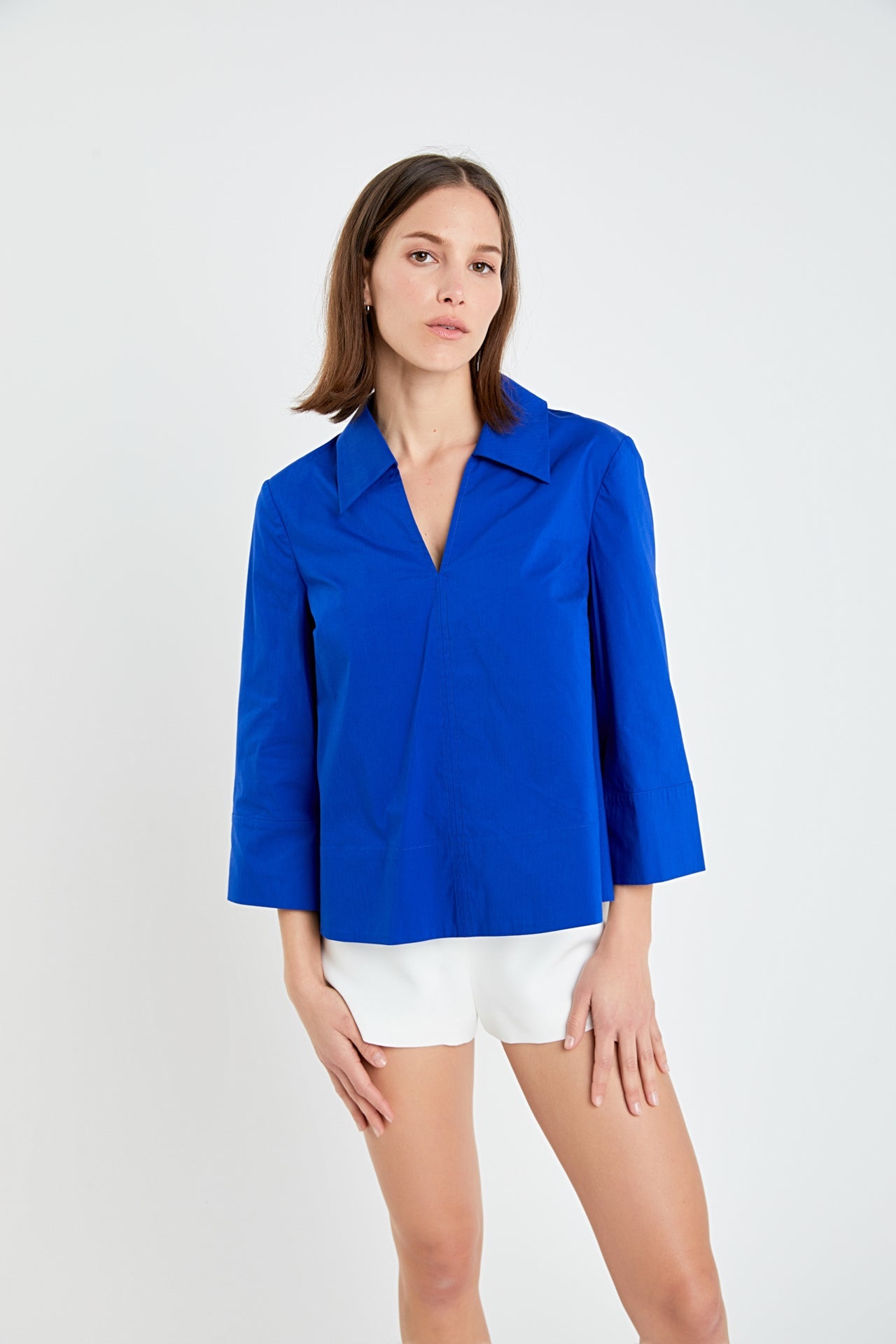 A-Line Kaftan Collar Top