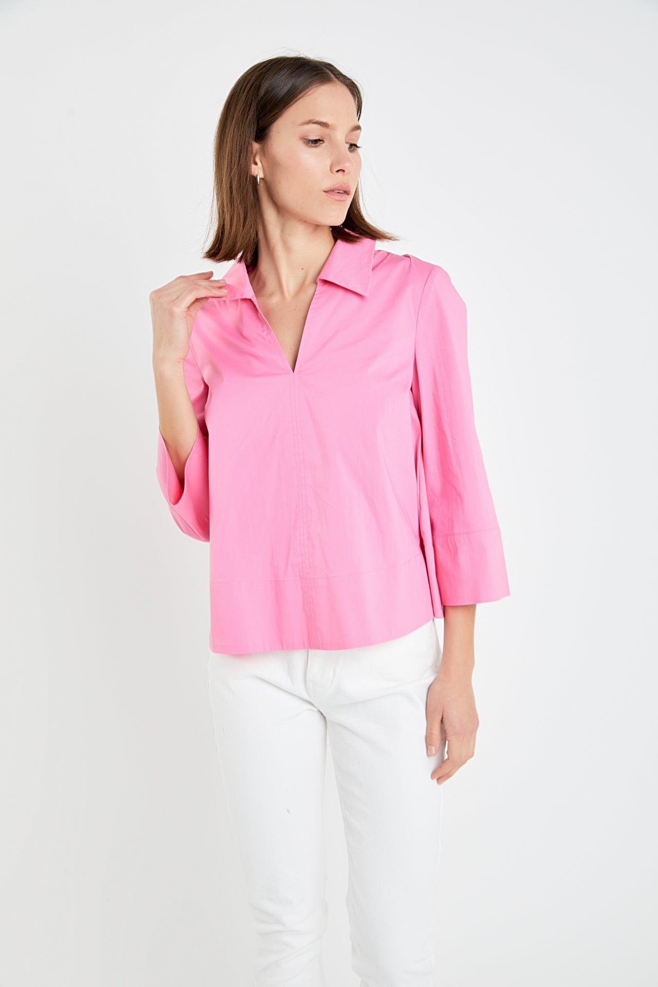 ENGLISH FACTORY - English Factory - A-Line Kaftan Collar Top - TOPS available at Objectrare