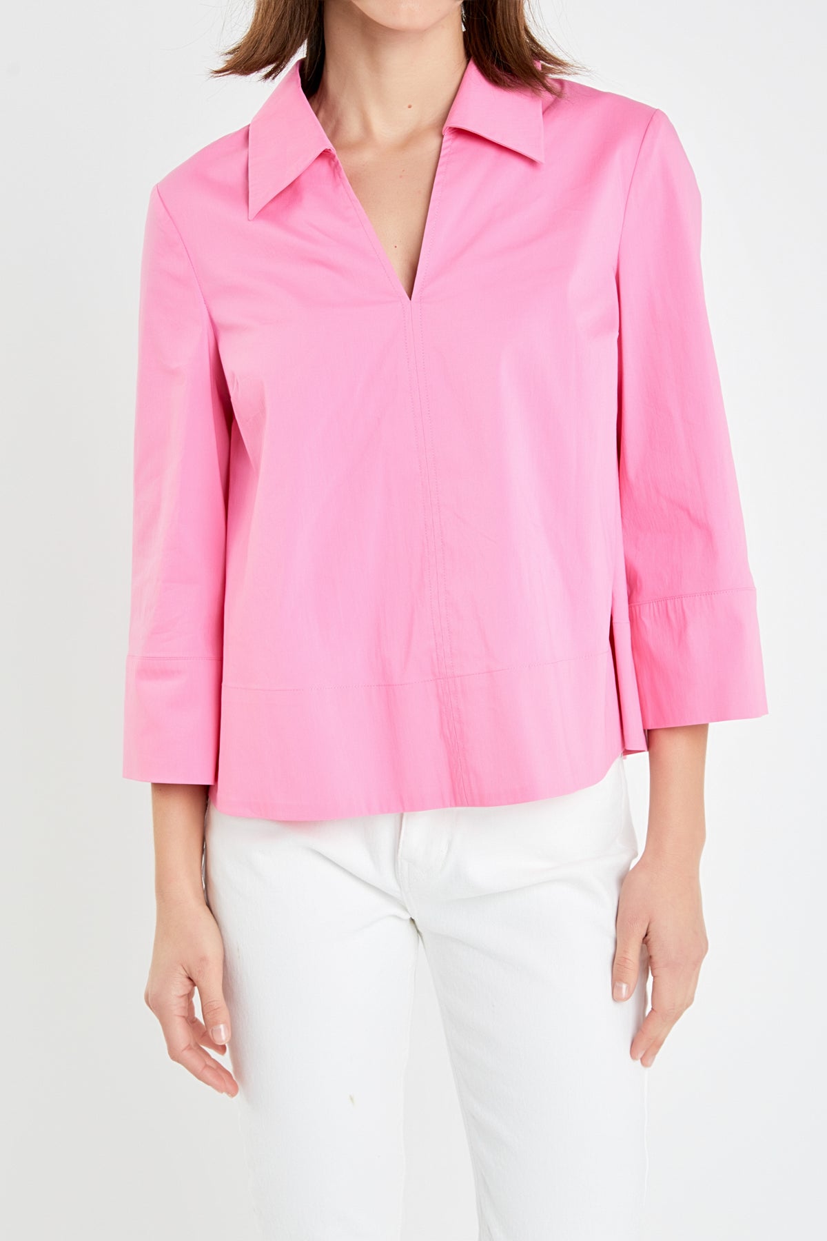 ENGLISH FACTORY - A-Line Kaftan Collar Top - TOPS available at Objectrare