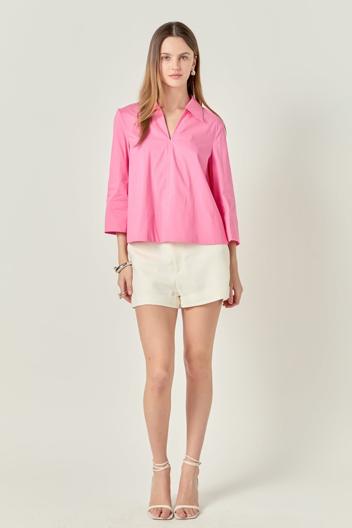 A-Line Kaftan Collar Top