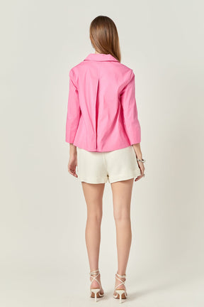 A-Line Kaftan Collar Top