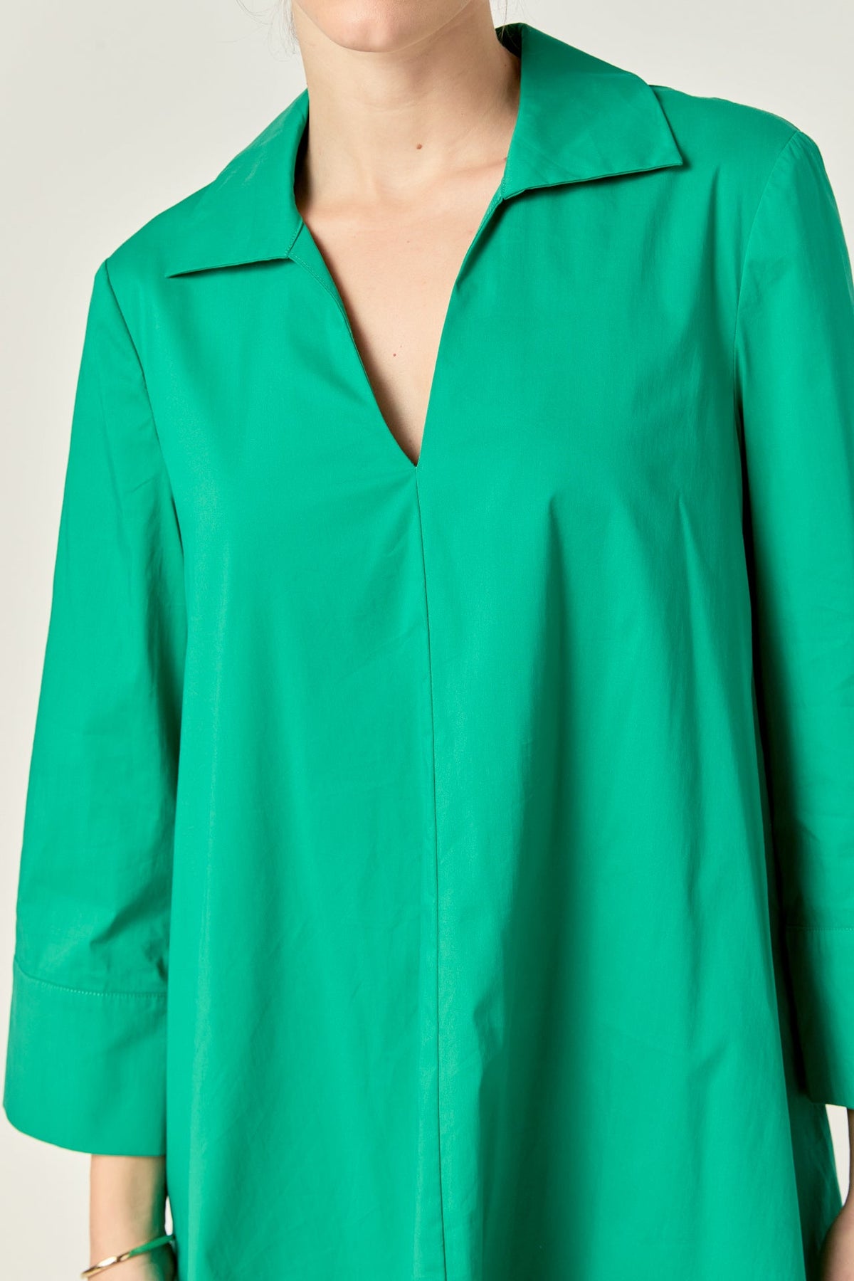 A-Line Kaftan Collar Dress