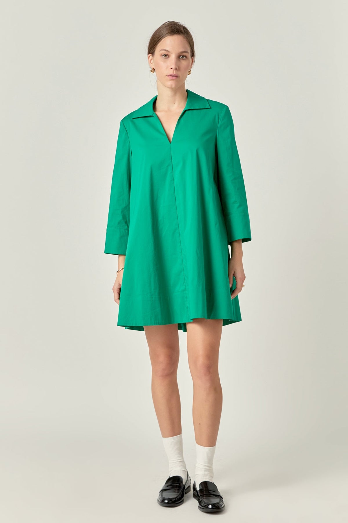 A-Line Kaftan Collar Dress
