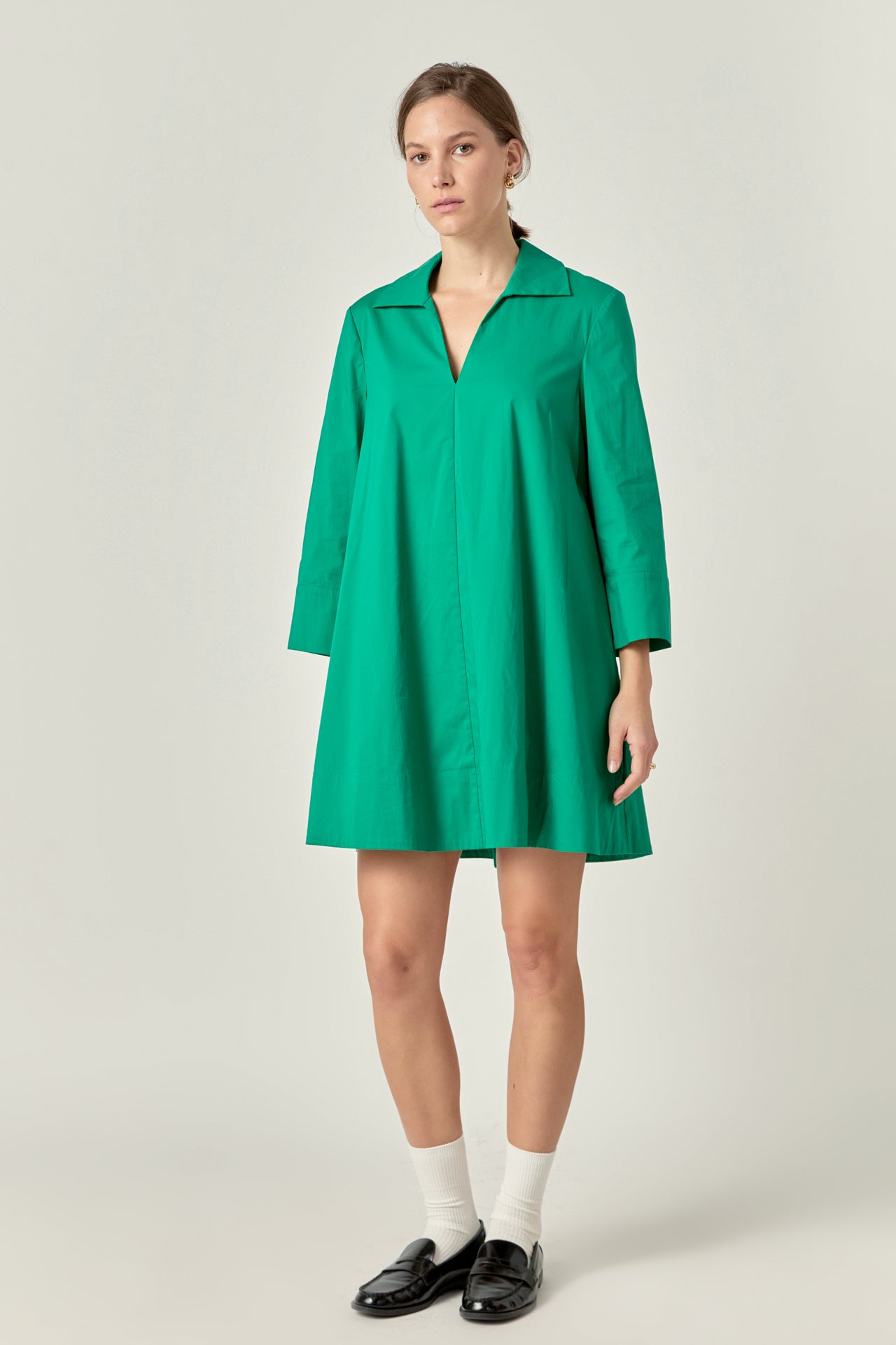 ENGLISH FACTORY - A-Line Kaftan Collar Dress - DRESSES available at Objectrare