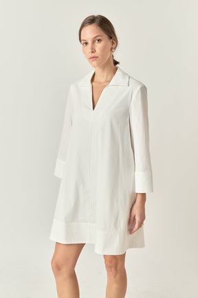 ENGLISH FACTORY - A-Line Kaftan Collar Dress - DRESSES available at Objectrare
