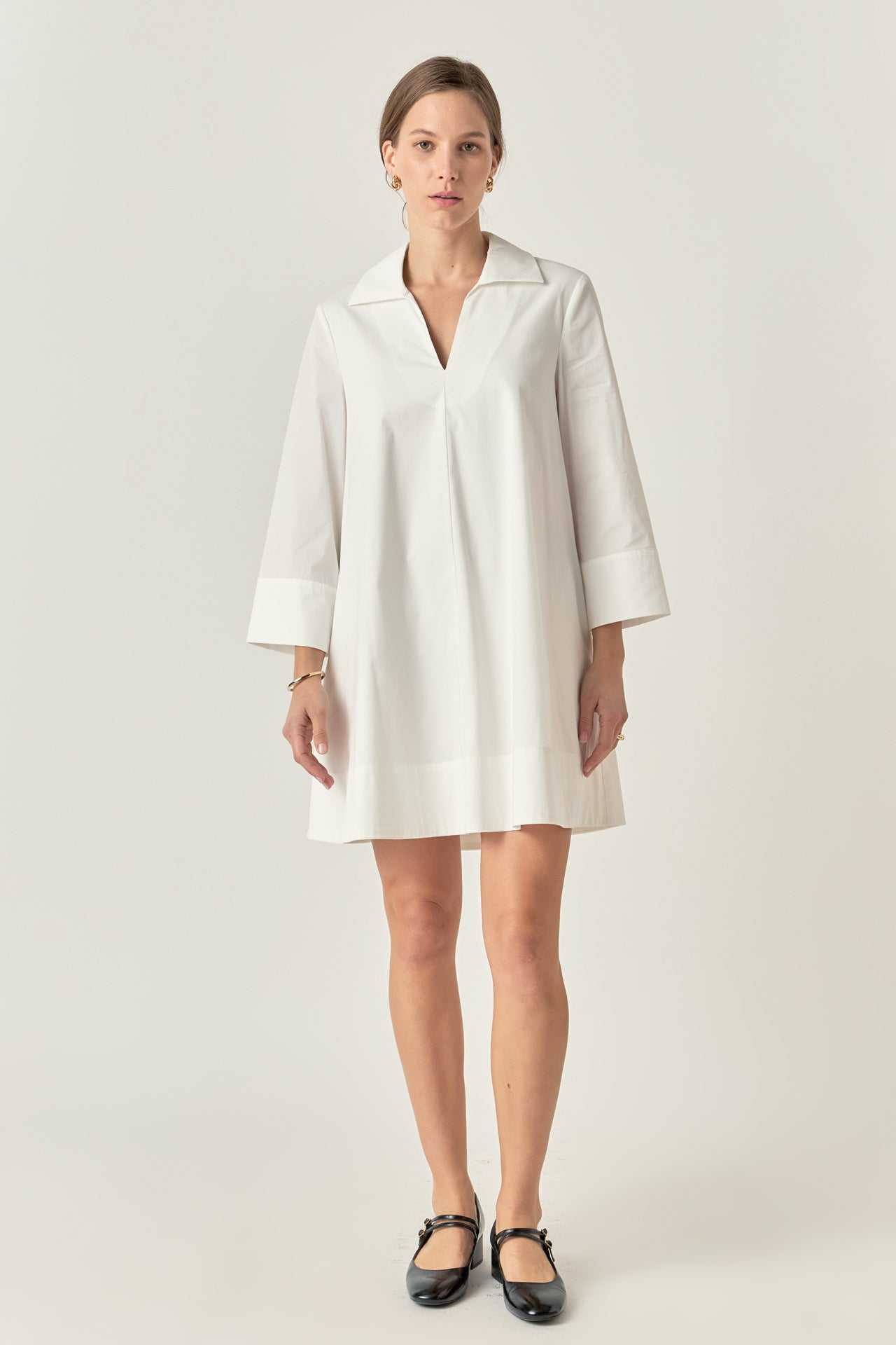 ENGLISH FACTORY - A-Line Kaftan Collar Dress - DRESSES available at Objectrare
