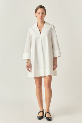 ENGLISH FACTORY - A-Line Kaftan Collar Dress - DRESSES available at Objectrare