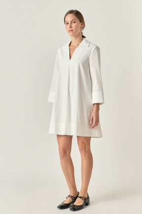 ENGLISH FACTORY - English Factory - A-Line Kaftan Collar Dress - DRESSES available at Objectrare