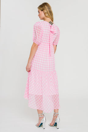 ENGLISH FACTORY - English Factory - Gingham Print Midi Dress - DRESSES available at Objectrare