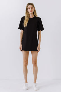 ENDLESS ROSE - Shoulder Pad T-Shirt Dress - DRESSES available at Objectrare