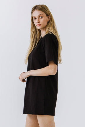ENDLESS ROSE - Shoulder Pad T-Shirt Dress - DRESSES available at Objectrare