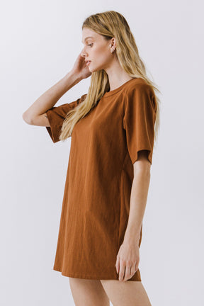 ENDLESS ROSE - Shoulder Pad T-Shirt Dress - DRESSES available at Objectrare