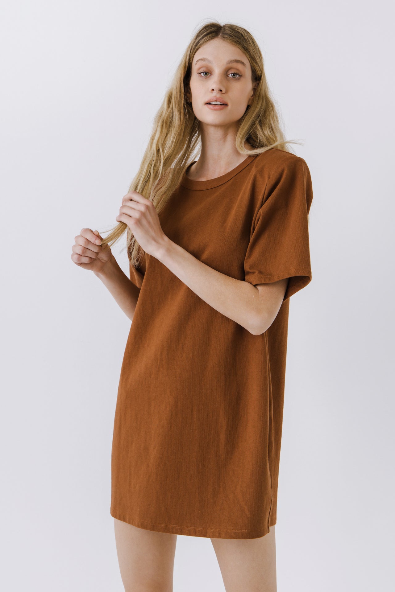 ENDLESS ROSE - Shoulder Pad T-Shirt Dress - DRESSES available at Objectrare