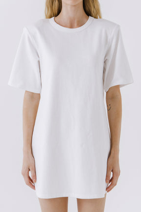 ENDLESS ROSE - Shoulder Pad T-Shirt Dress - DRESSES available at Objectrare