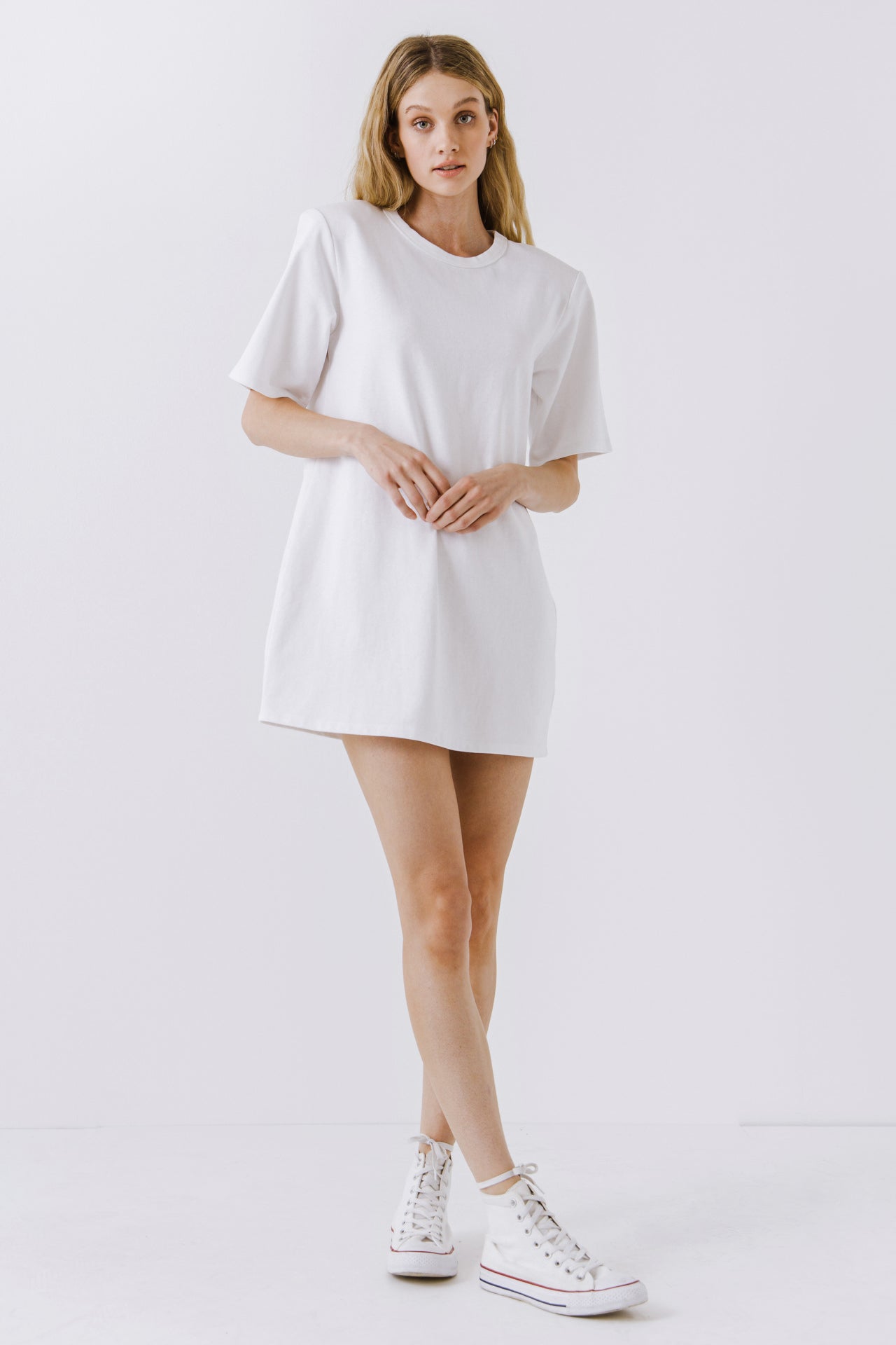 ENDLESS ROSE - Endless Rose - Shoulder Pad T-Shirt Dress - DRESSES available at Objectrare