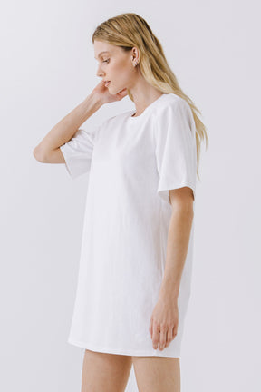 ENDLESS ROSE - Shoulder Pad T-Shirt Dress - DRESSES available at Objectrare