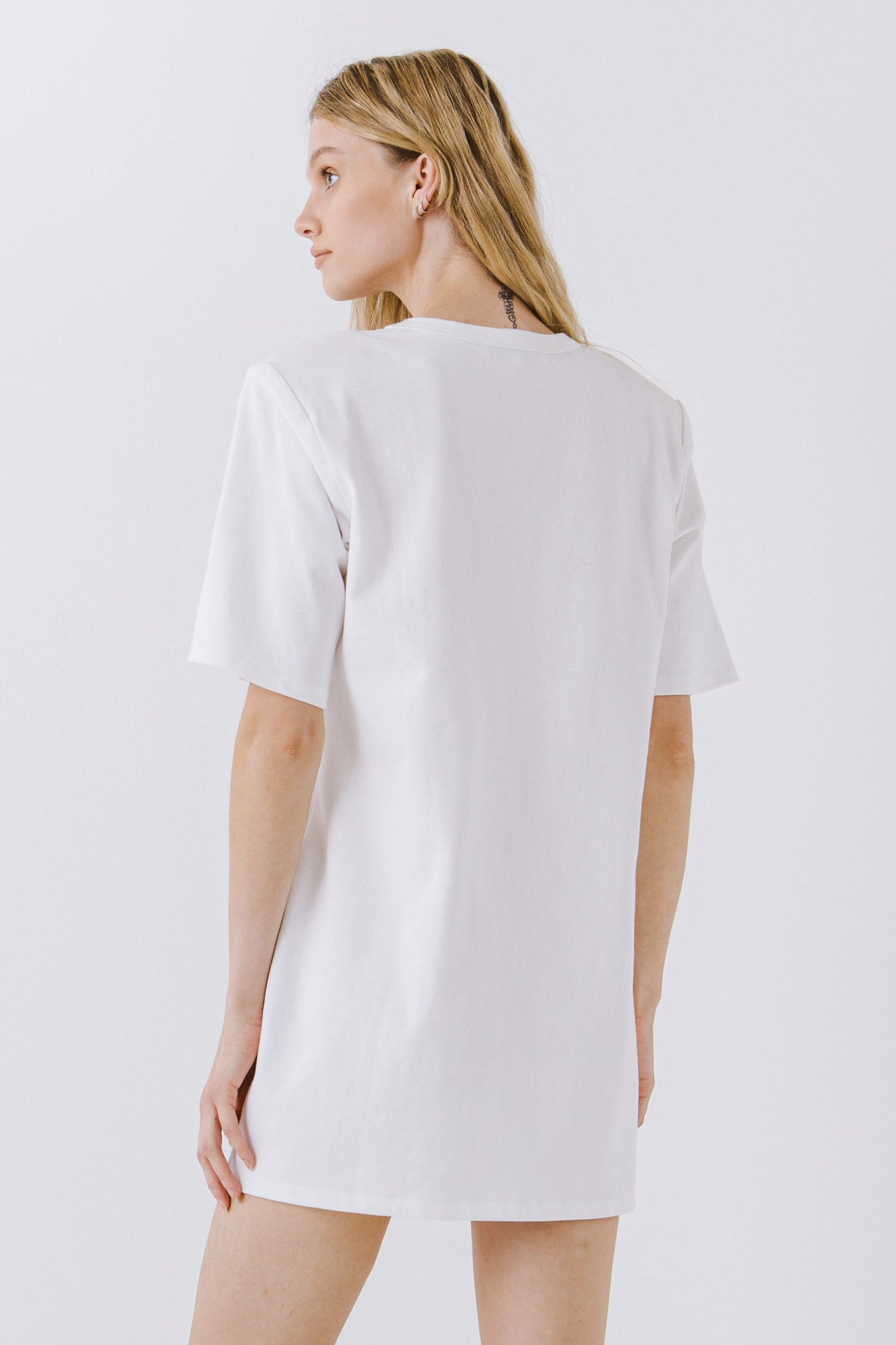 ENDLESS ROSE - Shoulder Pad T-Shirt Dress - DRESSES available at Objectrare