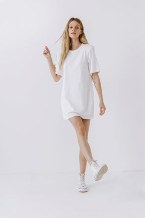 ENDLESS ROSE - Shoulder Pad T-Shirt Dress - DRESSES available at Objectrare