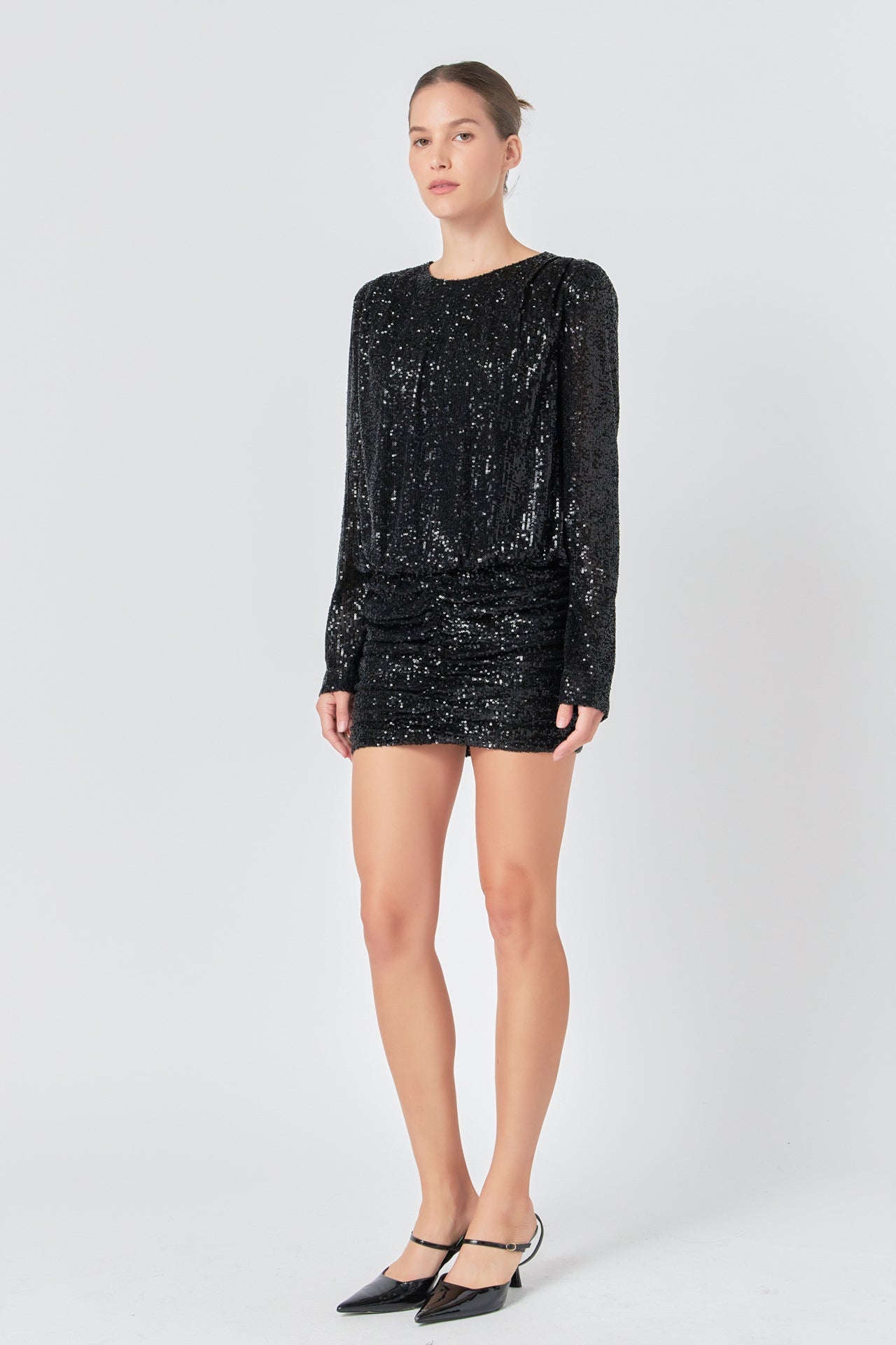 ENDLESS ROSE - Endless Rose - Ruched Sequin Mini Dress - DRESSES available at Objectrare