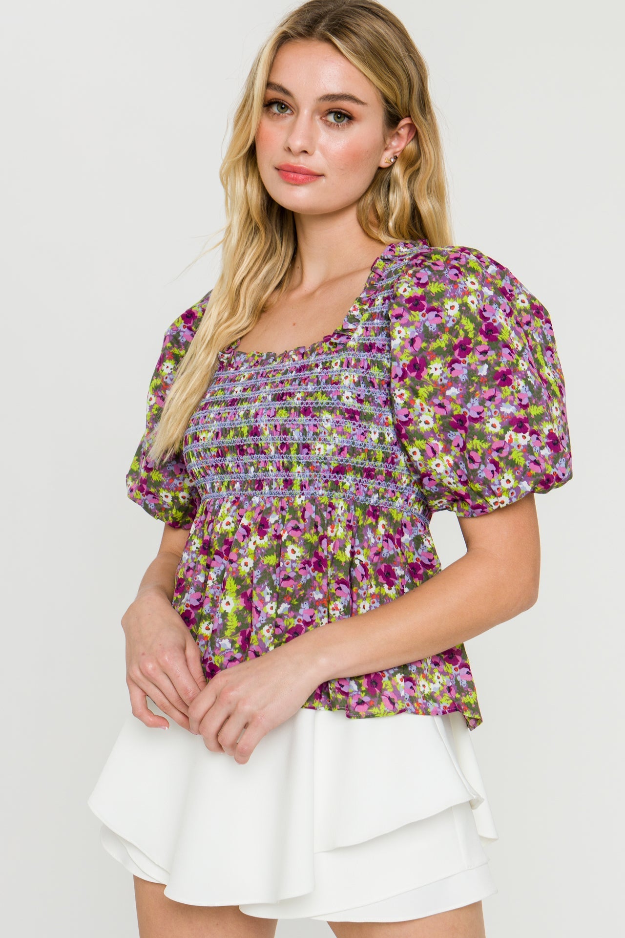 ENGLISH FACTORY - WOMEN WOVEN SQUARE NECK BLOUSE - TOPS available at Objectrare