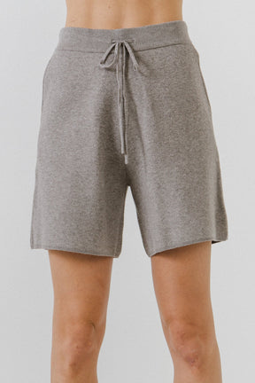 ENDLESS ROSE - Drawstring Knit Shorts - SHORTS available at Objectrare