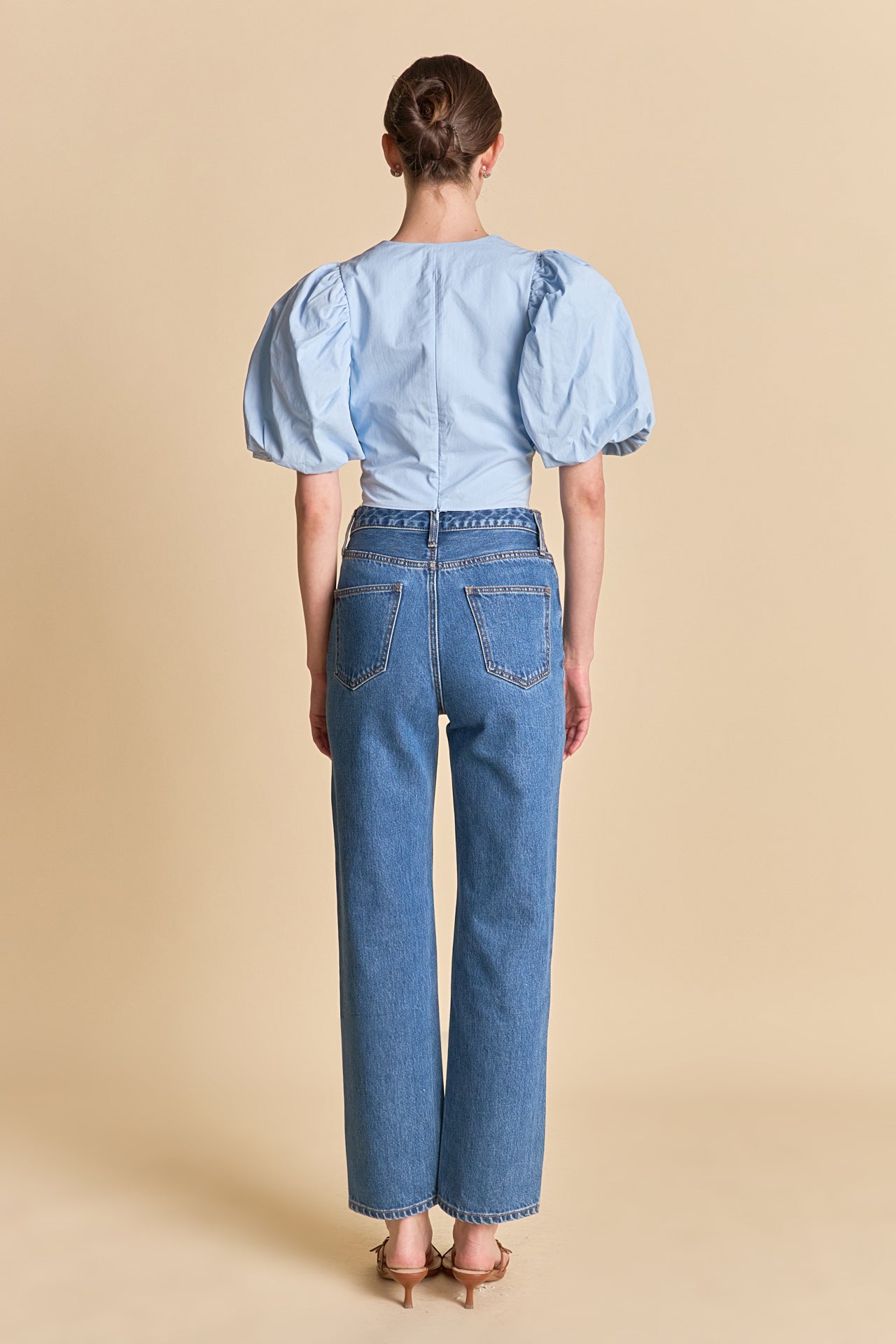 ENDLESS ROSE - Puff Sleeve Crop Top - TOPS available at Objectrare