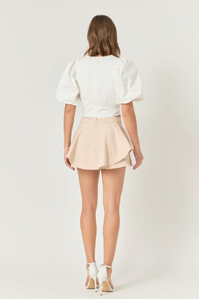 Puff Sleeve Crop Top