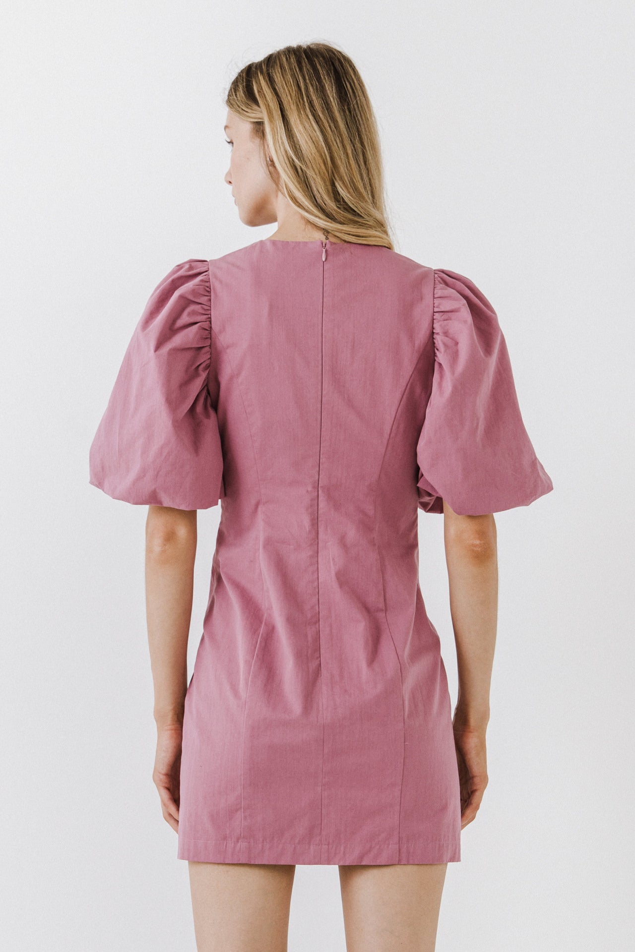ENDLESS ROSE - Puff Sleeve Bodycon Mini Dress - DRESSES available at Objectrare