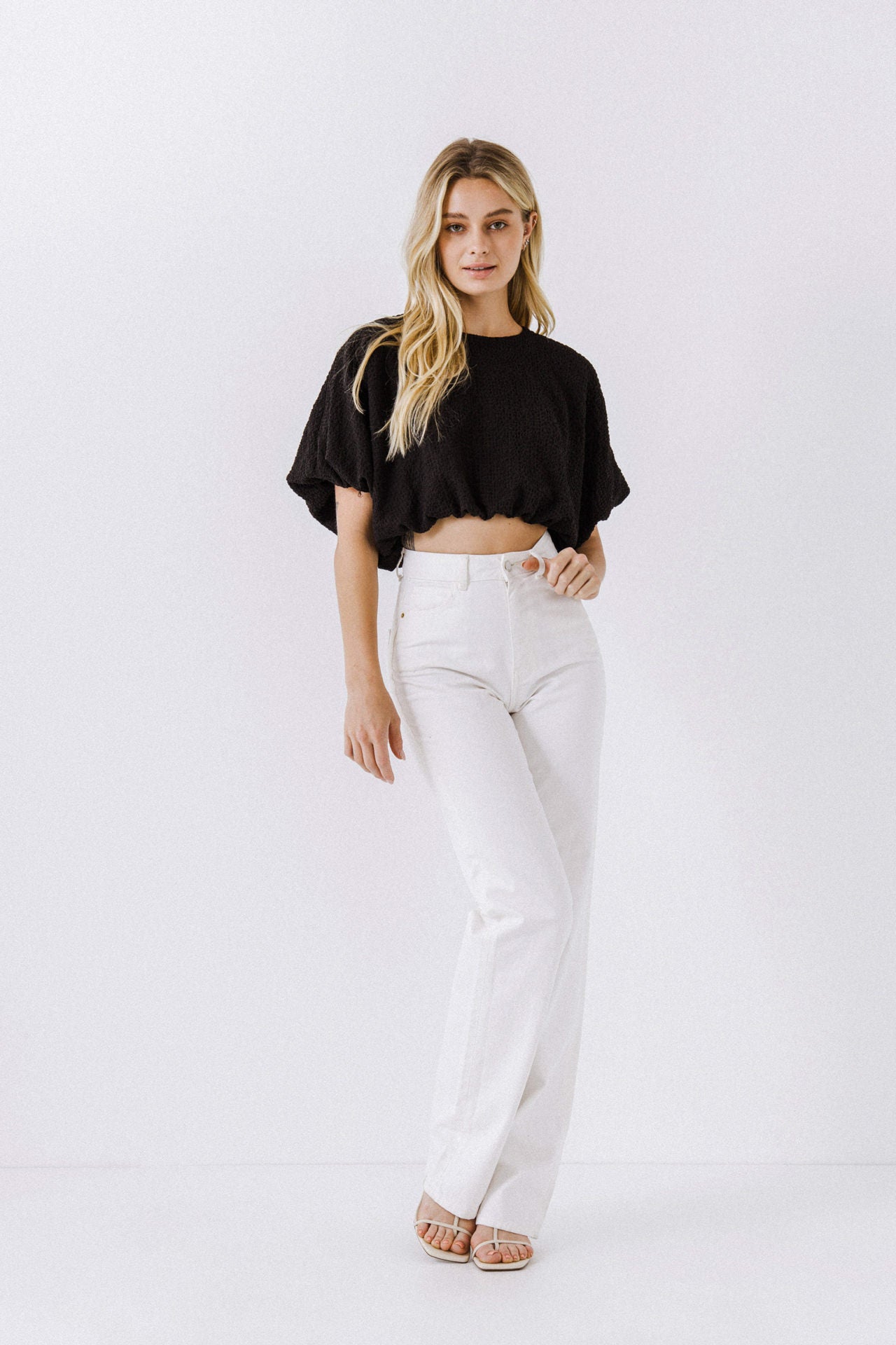 ENDLESS ROSE - Endless Rose - Voluminous Cropped Top - TOPS available at Objectrare