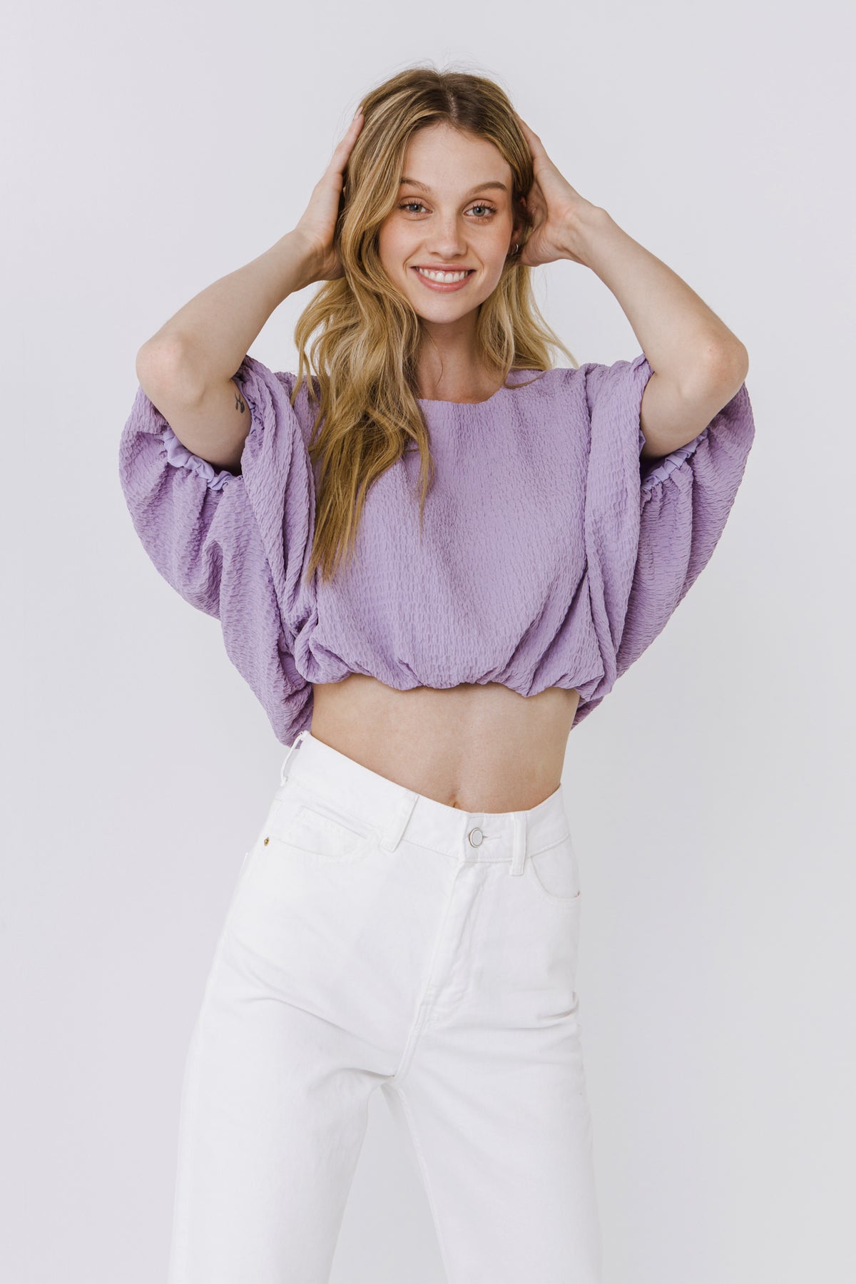 ENDLESS ROSE - Voluminous Cropped Top - TOPS available at Objectrare