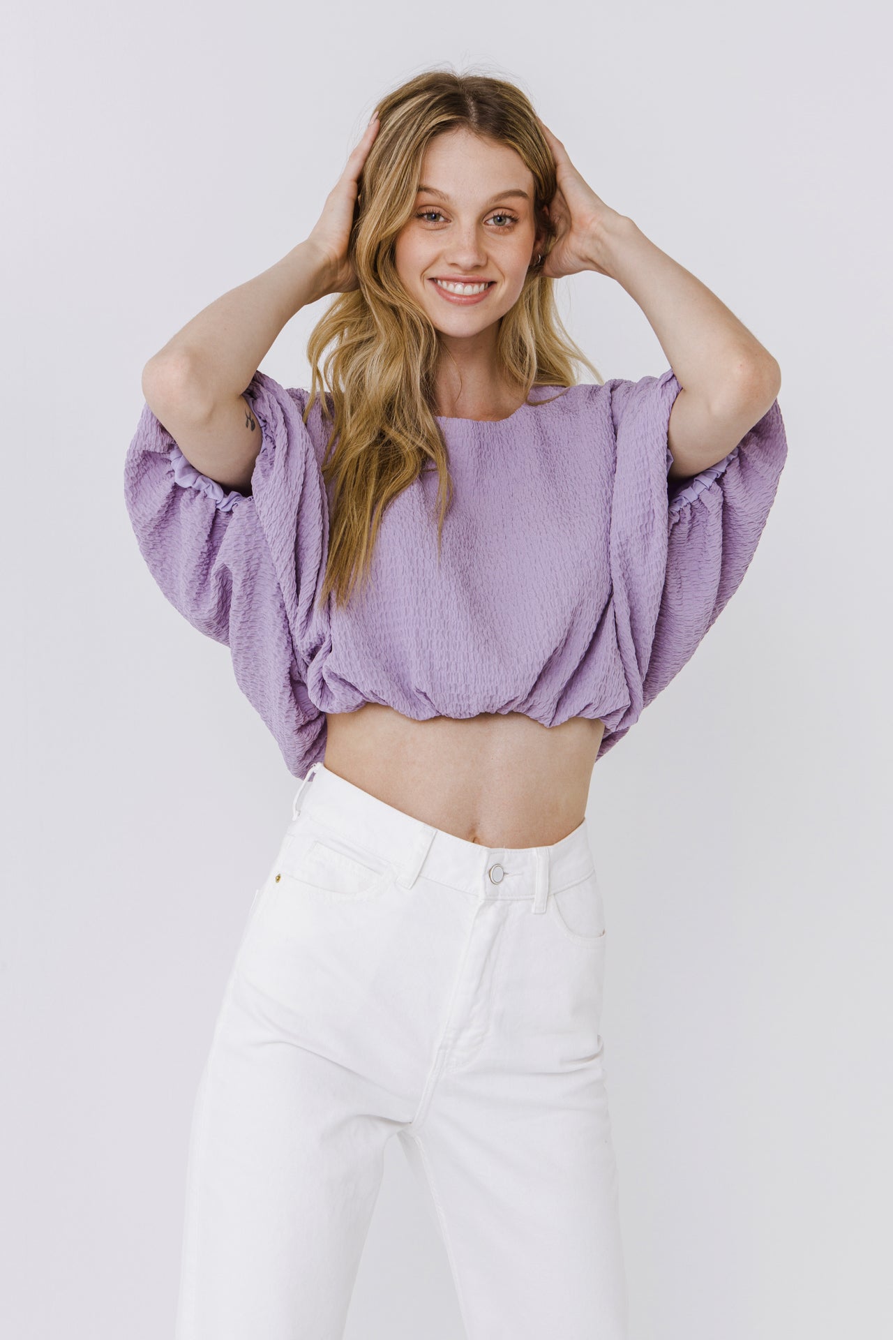 ENDLESS ROSE - Endless Rose - Voluminous Cropped Top - TOPS available at Objectrare