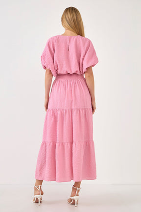 ENDLESS ROSE - Voluminous Textured Cropped Top - TOPS available at Objectrare