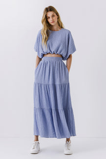 LA'VEN - Tiered Maxi Skirt - SKIRTS available at Objectrare