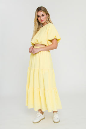 LA'VEN - Tiered Maxi Skirt - SKIRTS available at Objectrare