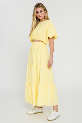 LA'VEN - Tiered Maxi Skirt - SKIRTS available at Objectrare